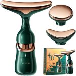 Facial Massager for Face and Neck, 3-in-1 Face Massager for Women, Anti Wrinkle & Aging Facial and Neck Massage Kit with 3 Massage Modes for Skin Care,Improve,Firm,Tightening and Smooth
